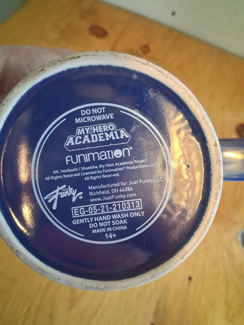 My Hero Academia Blue Iridescent Ceramic Coffee Mug